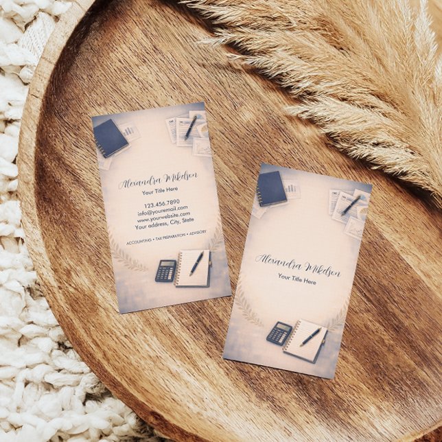 Carte De Visite Clean Bookkeeping Office Branding (Créateur téléchargé)