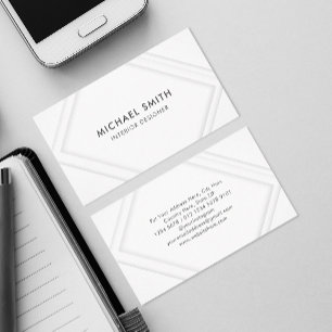 Carte de visite Clean White Cadre Rectangle