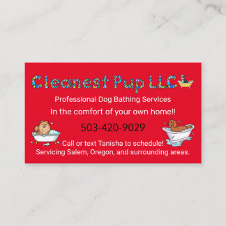 Carte de visite Cleanest Pup LLC