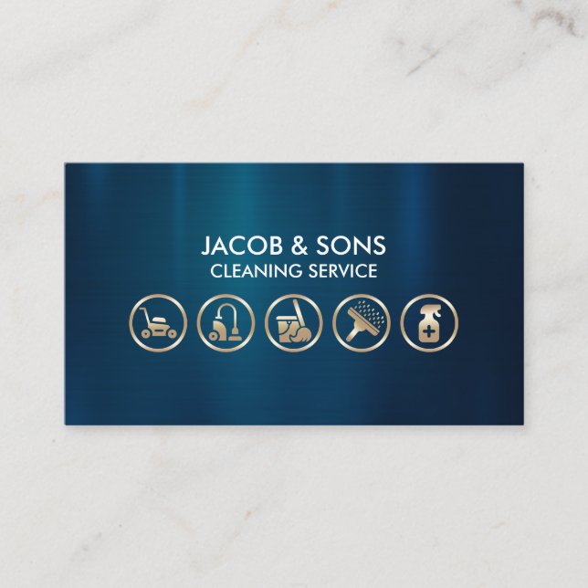 Carte De Visite Cleaning Service  Icons (Devant)