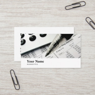 Carte De Visite Clercs de vérification comptable de tenue de livre