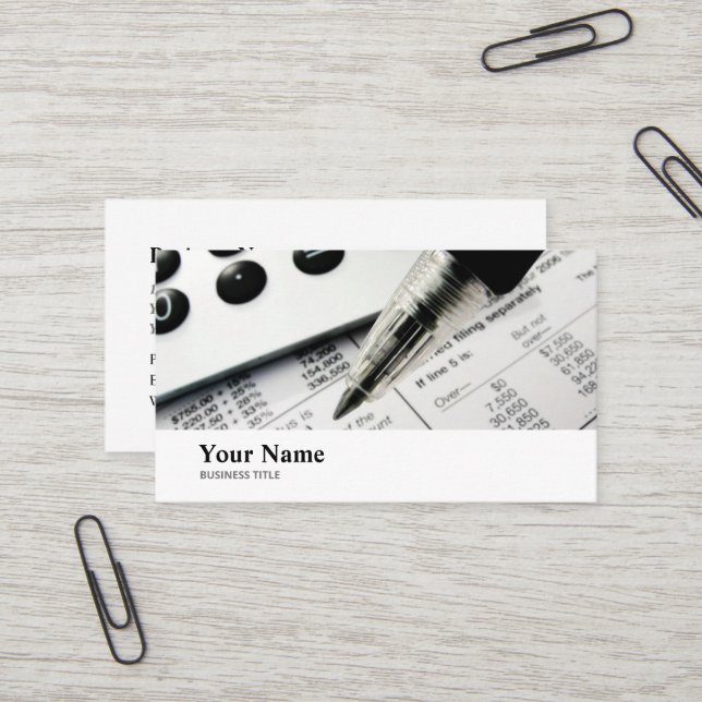 Carte De Visite Clercs de vérification comptable de tenue de livre (Devant/Arrière en situation)