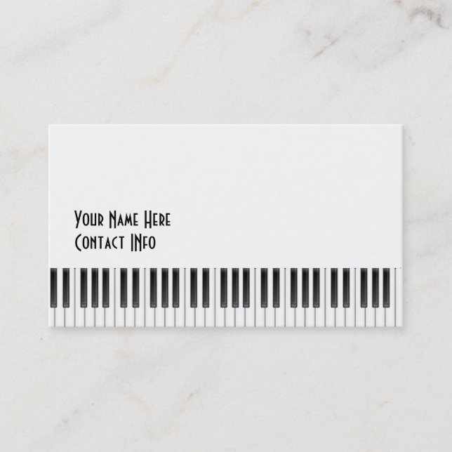 Carte De Visite Clés de piano (Devant)