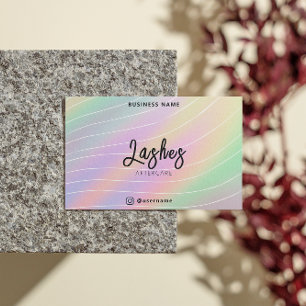 Carte De Visite Client hologramme tendance Lash après l'instructio