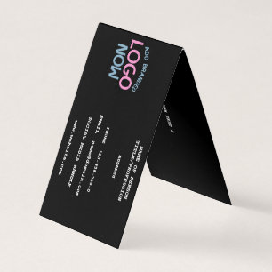 CARTE DE VISITE CLIENT SIMPLE CONTEMPORAIN PROPRE NOIR MODE