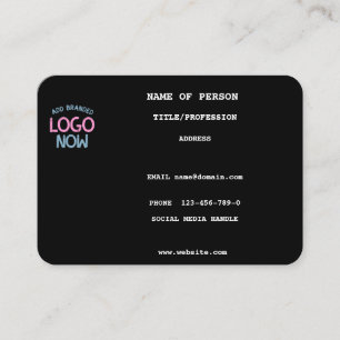 CARTE DE VISITE CLIENT SIMPLE CONTEMPORAIN PROPRE NOIR MODE