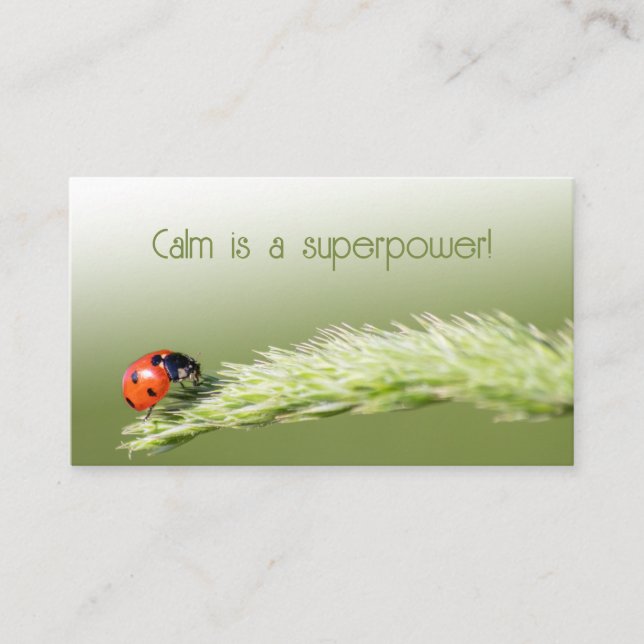 Carte De Visite Clients chanceux avec des coccinelles chanceux ! (Devant)