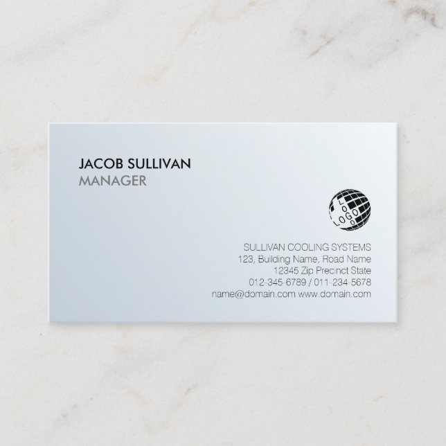 Carte De Visite Climatisation Chauffage Refroidissement Icône Floc (Devant)