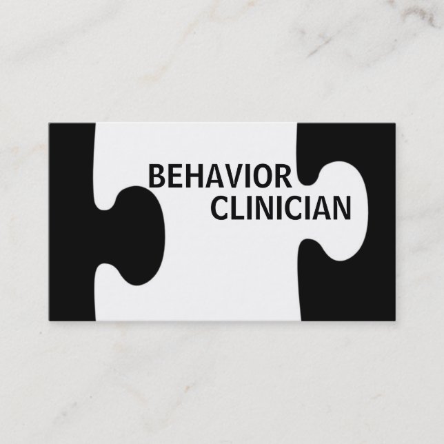 Carte De Visite Clinicien du comportement Puzzle Pièce (Devant)