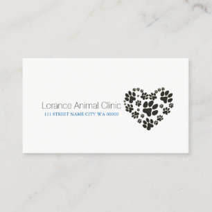 Carte De Visite Clinique Animale Animale Animale Abri Vétérinair