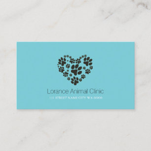 Carte De Visite Clinique Animale Animale Animale Abri vétérinaire