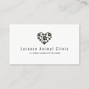 Carte De Visite Clinique Animale Animale Animale Abri vétérinaire