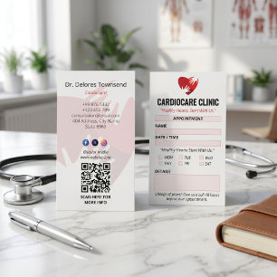 Carte De Visite Clinique de cardiologie Affaires   Rendez-vous pro