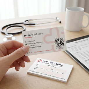 Carte De Visite Clinique de cardiologie Affaires   Rendez-vous pro