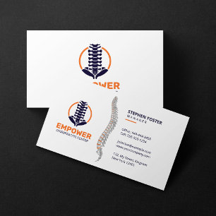 Carte De Visite Clinique de chiropratique Thérapie de massage