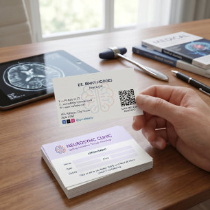 Carte De Visite Clinique de neurologie Rendez-vous propre