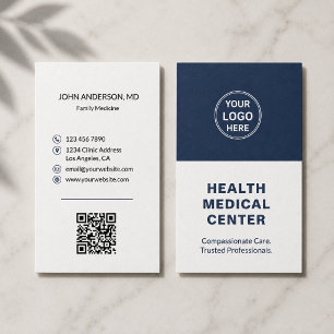 Carte De Visite Clinique de soins médicaux Médecin Vertical