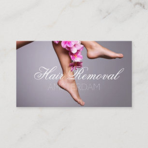Carte De Visite Clinique d'élimination des cheveux Rose marbre d'o