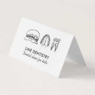Carte De Visite Clinique dentaire de blanchiment des dents minimal
