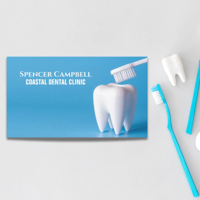 Carte De Visite Clinique Dentaire Dentiste Dentiste Moderne (Modern Teeth Dentist Assistant Clinic Dental Business Card)