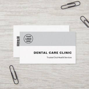 Carte De Visite Clinique Dentaire Dentiste Logo Professionnel QR G