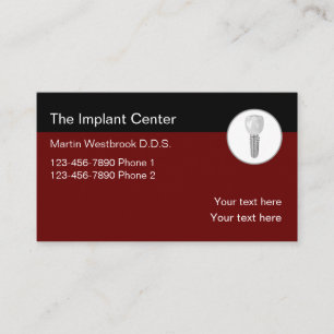 Carte De Visite Clinique dentaire moderne implantée