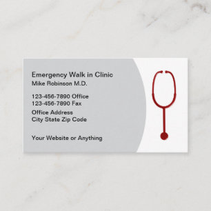 Carte De Visite Clinique médicale d'urgence sans rendez-vous