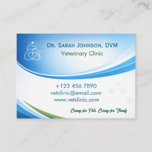 Carte De Visite Clinique vétérinaire et pour animaux de compagnie