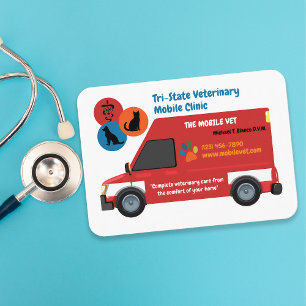 Carte De Visite Clinique Vétérinaire Mobile