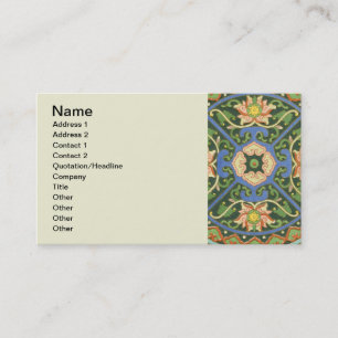 Carte De Visite Cloisonne Chine Patter Asiatique Oriental