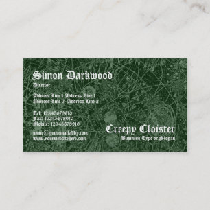 Carte De Visite Cloître déplaisant 01 - Tex Abstact - Vert foncé