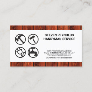 Carte De Visite Clôtures en bois de bois Handyman Outils Entrepre