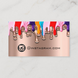 Carte De Visite Clou Artist Studio Drivers Rose Wax IG Maquillage 