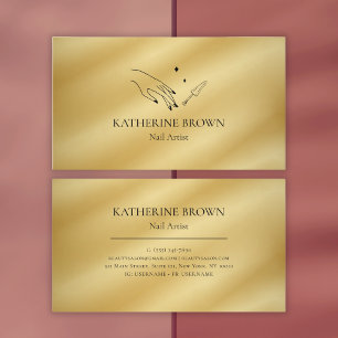 Carte De Visite Clou Artiste Gold Professional Beauon Salon