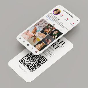 Carte De Visite Clou Artiste Lash Tech Pink Instagram moderne