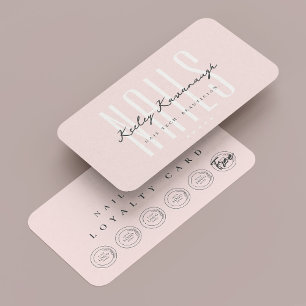 Carte De Visite Clou Artiste Technicien Punch Pink Loyalty Card