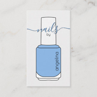 Carte De Visite Clou Polonais bouteille bleu