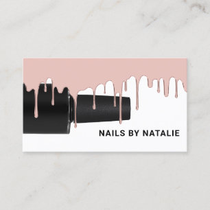 Carte De Visite Clou Polonais bouteille Rose Gold Driving Manicuri