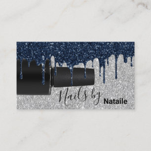 Carte De Visite Clou Polonais Navy Dérive Bleu La Manicuriste De L