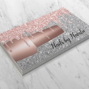 Carte De Visite Clou Polonais Rose Gold Drives Silver Parties scin