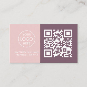 Carte De Visite Clou professionnel QR Code Logo Moderne