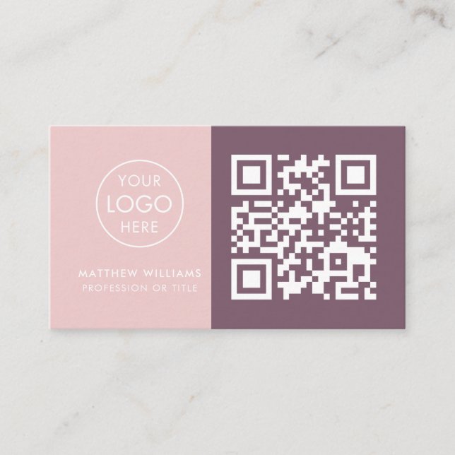 Carte De Visite Clou professionnel QR Code Logo Moderne (Devant)