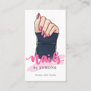 Carte De Visite Clou Salon Nail Styliste Nail Tech Manucuré Main