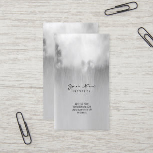 Carte De Visite Cloud gris argenté Métallurgique Pluie Cloud Ombre