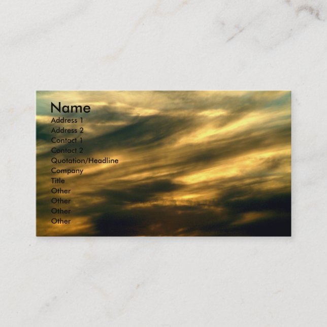 Carte De Visite Cloudscape (Devant)