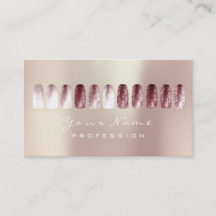 Carte De Visite Clous Art Beauty Studio Parties scintillant Red Be