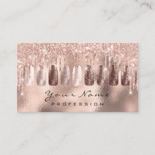 Carte De Visite Clous Art Parties scintillant Rose de la peau Manu