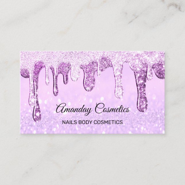 Carte De Visite Clous Artiste Maquillage de cire Parties scintilla (Devant)