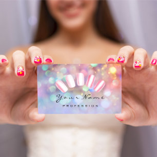 Carte De Visite Clous Artiste rose Wow Manucure Pedicure Holograph