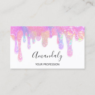 Carte De Visite Clous Beauté Logo Drivers Holograph Pink Soap